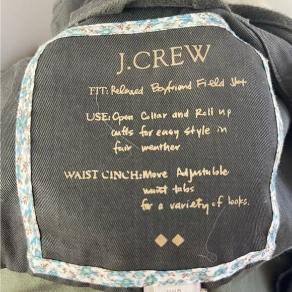 J. CREW Military Field Utility Jacket, Olive Green, Weekend, Chore, Casual,  XS - Picture 8 of 9